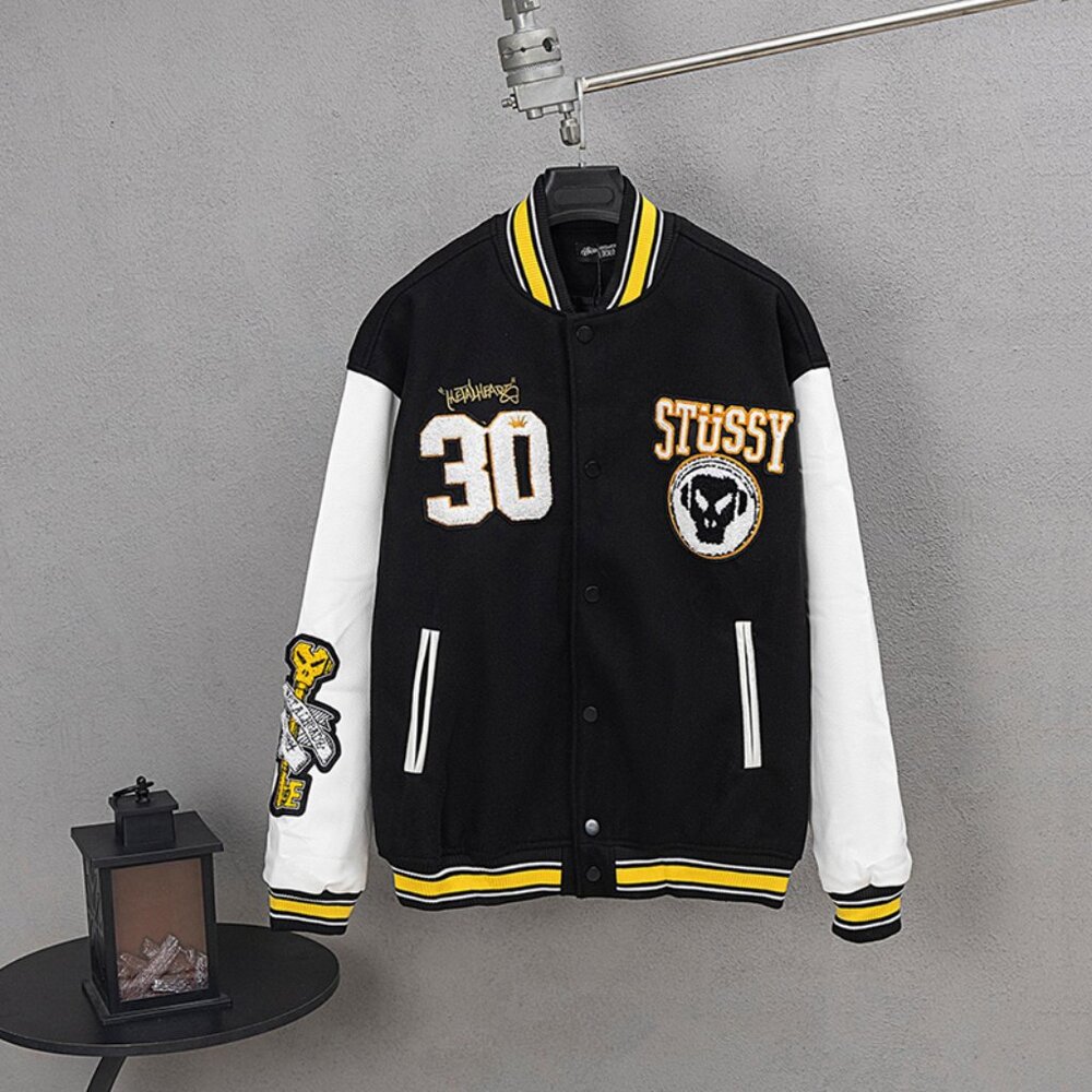 Stussy Black Baseball Jacket